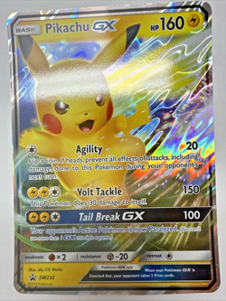 Pikachu SM232 GX Pokemon TCG Pikachu and Eevee Special Collection Holo - LARGE!! - Image 1