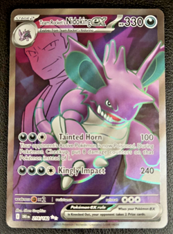 Team Rockets Nidoking ex 216/182 Destined Rivals Ultra Rare Pokemon TCG - NM! - Image 1