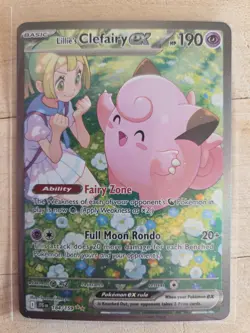 Pokemon Lillie's Clefairy ex #184/159 SV:09 Full Art Holo Journey Together - Image 1