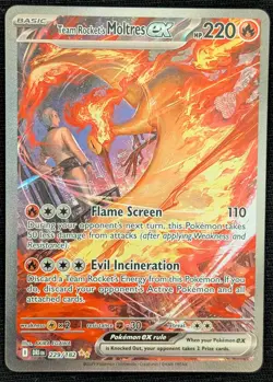 POKEMON - TEAM ROCKET'S MOLTRES EX 229/182 | DESTINED RIVALS | | NM - Image 1