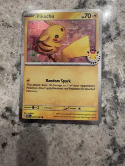 (2) Pikachu 051 /162 Stamped 2026 Pokemon Day 30 Promo TCG With (2) Coin - Image 3