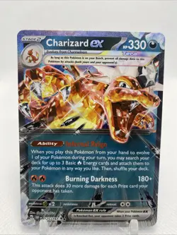 Charizard EX 054/091 Paldean Fates Double Rare Pokemon Scarlet & Violet - Image 1