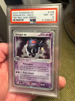 Gengar EX Pokemon 2004 Holo EX Fire Red & Leaf Green 108/112 PSA 8 - Image 1