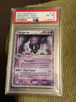 Gengar EX Pokemon 2004 Holo EX Fire Red & Leaf Green 108/112 PSA 8 - Image 2