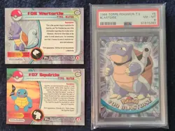 1999 Topps Pokemon T.V. Blastoise PSA 8 NM-MINT Condition ~ Squirtle & Wartortle - Image 3