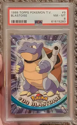 1999 Topps Pokemon T.V. Blastoise PSA 8 NM-MINT Condition ~ Squirtle & Wartortle - Image 4