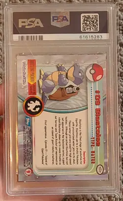 1999 Topps Pokemon T.V. Blastoise PSA 8 NM-MINT Condition ~ Squirtle & Wartortle - Image 5