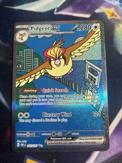 Pidgeot ex 225/197 SIR Special Illustration Rare Pokemon Obsidian Flames NM - B - Image 1