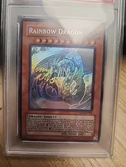 Yugioh Rainbow Dragon TAEV-EN006 Ghost Rare PSA 9 MT - Image 3