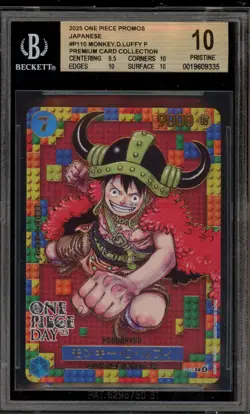 One Piece CCG Monkey.D.Luffy Premium Card Coll. Promo P-110 BGS 10 Pristine - Image 1