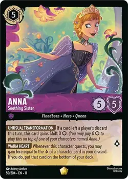 Anna - Soothing Sister 50/204 Non-Foil Winterspell Disney Lorcana - Image 1