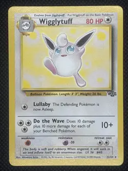Pokemon TCG Wigglytuff Jungle Card 32/64 Unlimited Non-Holo Rare LP - Image 1