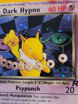 Vintage Dark Hypno 9/82 Holo Rare Team Rocket Pokemon Card Non-Played - Image 3