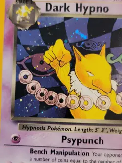 Vintage Dark Hypno 9/82 Holo Rare Team Rocket Pokemon Card Non-Played - Image 4
