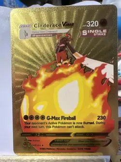 Cinderace VMAX Gold Foil🔥Fan Art🔥Pokemon Card 🔥N/M - Image 1