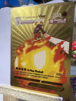Cinderace VMAX Gold Foil🔥Fan Art🔥Pokemon Card 🔥N/M - Image 2