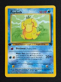 1# Pokemon Cards Psyduck 65/82 1ST EDITION Team Rocket Common - Image 1