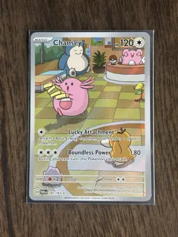 Pokemon Chansey TCG Twilight Masquerade Illustration Rare Holo Card 187/167 Mint - Image 1