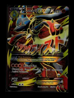 Pokemon TCG M Lucario EX Holo Full Art Ultra Rare Card 55a/111 NM - Image 1