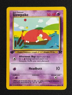 1# Pokemon Cards Slowpoke 67/82 1ST EDITION Team Rocket Common - Image 1