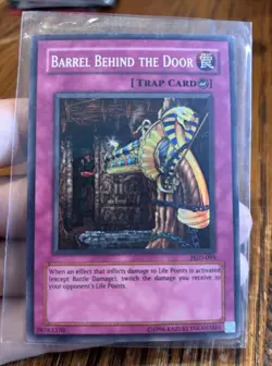 Konami Yu-Gi-Oh! TCG Barrel Behind the Door Trap Card Pharaonic Guardian PGD-095 - Image 1
