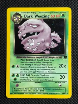 1# Pokemon Cards Dark Weezing 14/82 Team Rocket Holo Rare - Image 1