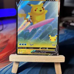 Surfing Pikachu V 008/025 - Celebrations 25th Anniversary Pokemon Card - Image 3