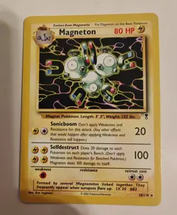 Rare Magneton 28/110 Regular Pokemon Card Legendary Collection LP 2002 WOTC - Image 1