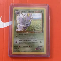 Pokemon TCG Sabrina's Venomoth Gym Heroes34/132 Rare Non Holo Card WOTC vintage - Image 1