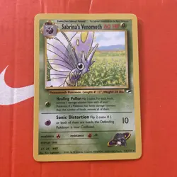 Pokemon TCG Sabrina's Venomoth Gym Heroes34/132 Rare Non Holo Card WOTC vintage - Image 3