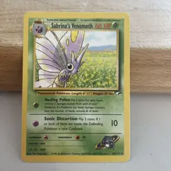 Pokemon TCG Sabrina's Venomoth Gym Heroes34/132 Rare Non Holo Card WOTC vintage - Image 5