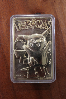 Burger King Pokemon 23K Gold-Plated PIKACHU Trading Card (1999) w/ CERTIFICATE - Image 4