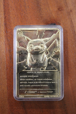 Burger King Pokemon 23K Gold-Plated PIKACHU Trading Card (1999) w/ CERTIFICATE - Image 5