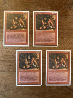 Stone Giant NM+ x4 NEVER PLAYED MTG Fourth 4th Ed 4x Magic VINTAGE FAST SHIPPING - Image 1