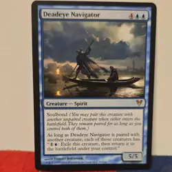 Magic: The Gathering Deadeye Navigator Blue Rare Creature Avacyn Restored 5/5 4… - Image 1