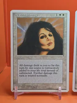 ⚪⚪⚪ (4) 1995 Magic The Gathering REVERSE DAMAGE 4TH EDITION PLAYED ⚪⚪⚪ - Image 2
