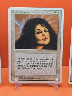 ⚪⚪⚪ (4) 1995 Magic The Gathering REVERSE DAMAGE 4TH EDITION PLAYED ⚪⚪⚪ - Image 4