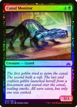 MTG - Canal Monitor - 063/196 - Rivals of Ixalan - FOIL - New - Image 1