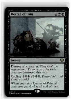 2023 MTG CMM Decree of Pain R Foil Sorcery #148 - Image 1