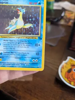 Pokemon TCG Lapras Fossil Holo Card 10/62 Series 1999 Wotc NM - Image 3