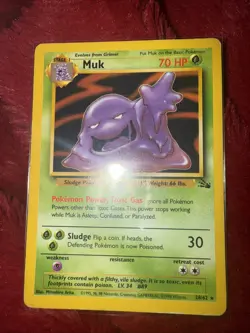 Pokemon TCG Fossil Muk 28/62 Non-Holo Rare - Image 1