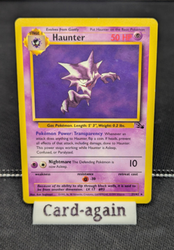 Pokemon TCG Haunter Fossil 21/62 Non-Holo Rare, LP Condition - Image 1