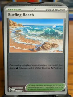 Pokemon TCG Mega Evolution Surfing Beach Reverse Holo 129/132 - Image 1