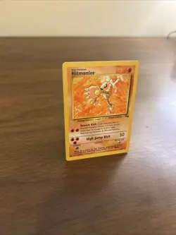 Hitmonlee 22/62 LP Non-Holo Rare Fossil WOTC Vintage Pokemon TCG Card - Image 2