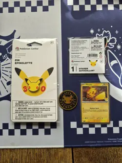 Pokemon 30th Anniversary Bundle - Pin - Sticker - Coin - Card - Image 1