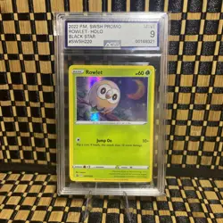 Rowlet Holo Black Star Promo 2022 AGS Grade 9 MINT #SWSH220 Pokemon - Image 1