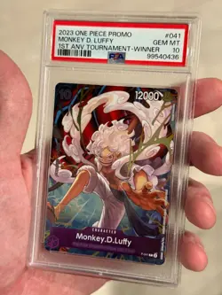 PSA 10 One Piece Monkey D. Luffy P-041 1st Anniversary Tournament Winner - Image 2