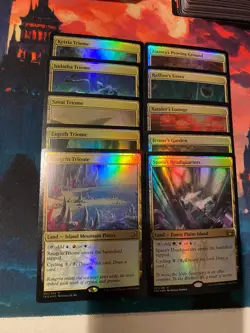 MTG Ikoria Lair of Behemoths Complete Set of Triomes Foil (10 cards) - Image 1