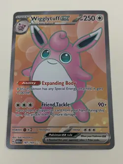 Pokemon Wigglytuff ex 187/165 - Scarlet Violet 151 Ultra Rare NM - Free Card - Image 1