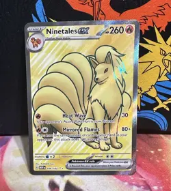 Ninetales ex 186/165 Pokemon 151 Ultra Rare Card Near Mint NM 1 - Image 1